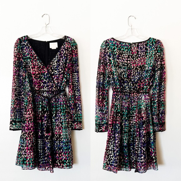 Kate Spade Metallic Polka Dot Mini Dress in Make Magic - Picture 6 of 12